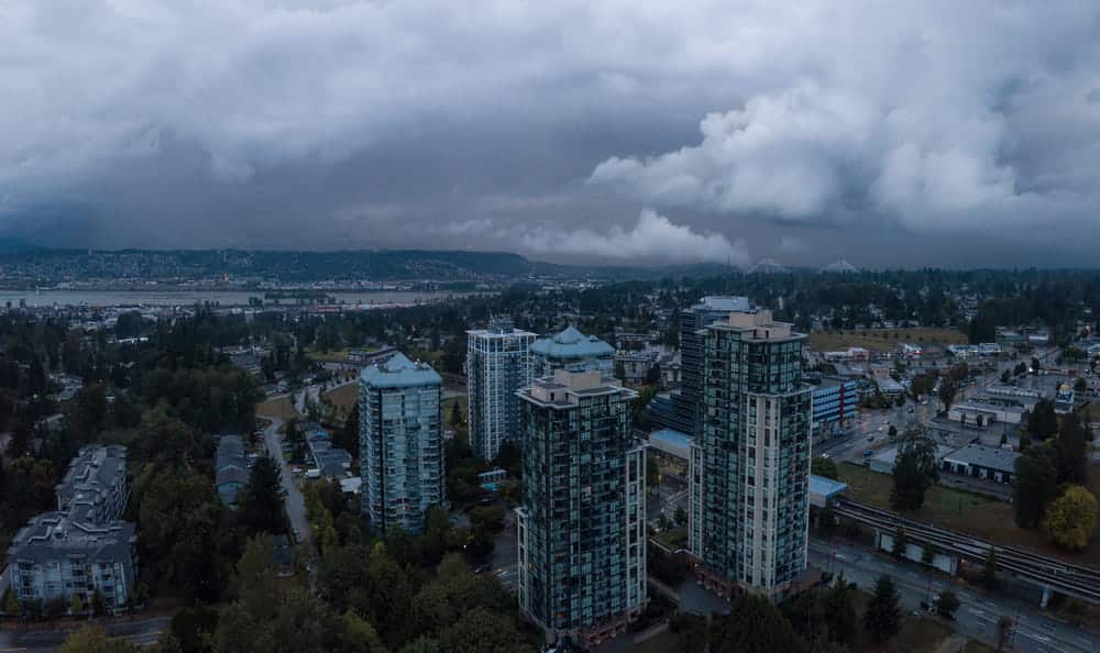 vancouver panoramic aerial view weather